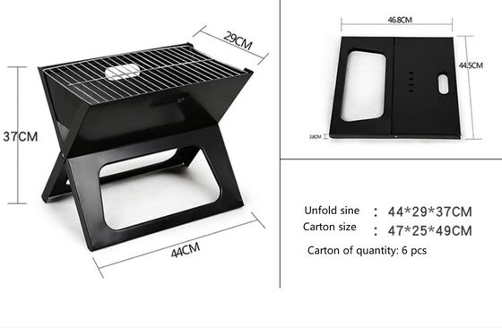 Outdoor Portable Grill Charcoal Grills X Folding Grill BBQ for Camping Easily Cleaned