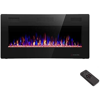 Wall Mounted Electric Fireplace with 9 Colors Flame Household 36 Inch Private Mold NO