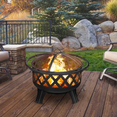 Directly Sell 30 Inch Steel Fire Pits for BBQ and Warmer Product Size 75.2*75.2*58.4 cm