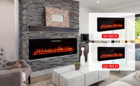 Adjustable Thermostat Long Size Luxury Electric Fireplace for Home Decor