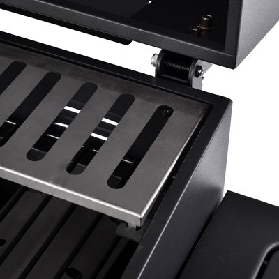 132*55*109 cm Backyard 4 Bunners Outdoor Griddle Propane Gas Grill with Side Shelf