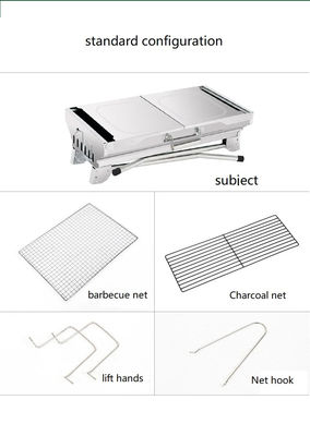 Foldable Small Portable Charcoal Barbecue Grill with Oxygen Depletion Safety Device