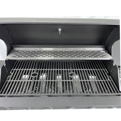 Customized Logo Acceptable 6 Burner Steel German Gas Trolley BBQ Grill for Outdoor