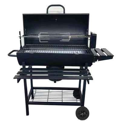 Steel Outdoor Smoker Oven Grill BBQ Charcoal Rotisserie Grill 60*30*30cm Parking Size