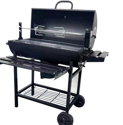 Steel Outdoor Smoker Oven Grill BBQ Charcoal Rotisserie Grill 60*30*30cm Parking Size