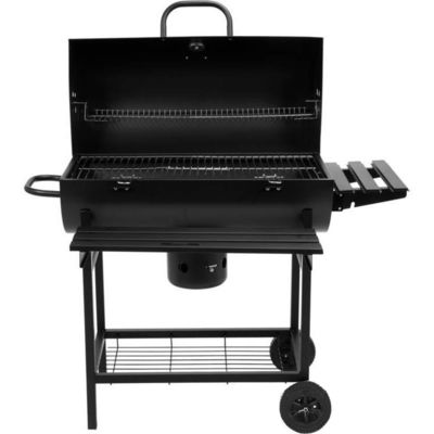 Steel Outdoor Smoker Oven Grill BBQ Charcoal Rotisserie Grill 60*30*30cm Parking Size
