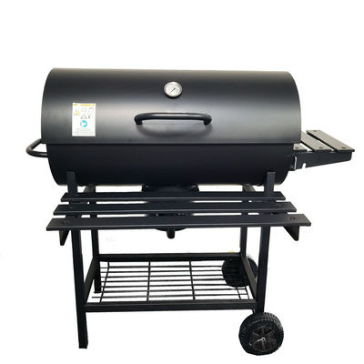 Steel Outdoor Smoker Oven Grill BBQ Charcoal Rotisserie Grill 60*30*30cm Parking Size