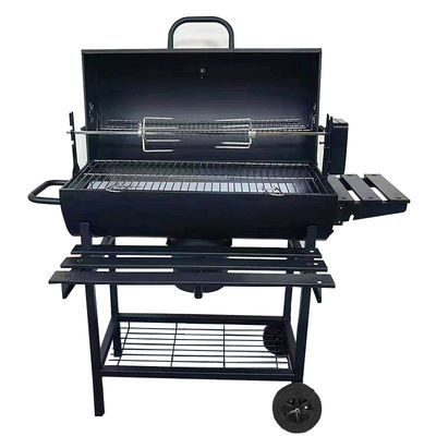 Steel Outdoor Smoker Oven Grill BBQ Charcoal Rotisserie Grill 60*30*30cm Parking Size