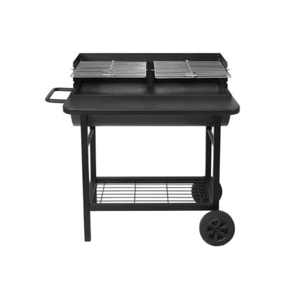 40*41 cm * 2 Cooking Area Steel BBQ Grill for Outdoor Patio Garden Deck Backyard Party