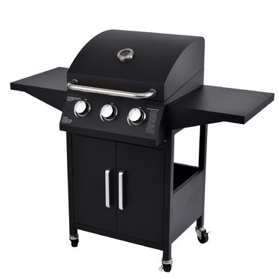 Stainless Steel Propane Rotisserie Gas BBQ Grill 3 Burners for Garden Outdoor Camping