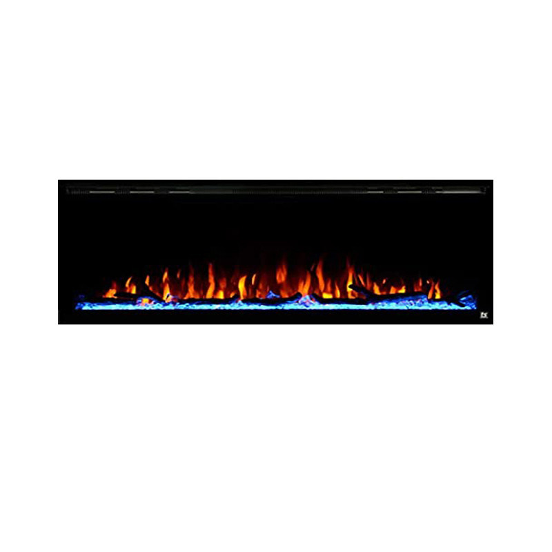 Wall Mount Nine Colors Kamin Electric Fireplaces Stoves with Metal and Tempered Glass